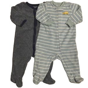 6m Baby Terry Cloth Footie Pjs Bath Robe Towel Material Cotton Pajamas Carter’s